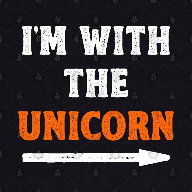 Funny Halloween I'm With The Unicorn Costume Couple by DLEVO